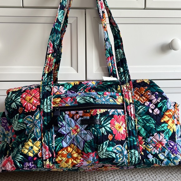 Vera Bradley Small Travel Duffel Bag Happy Blooms - Picture 12 of 14